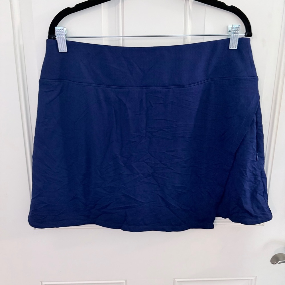 IBKUL Essential Faux Wrap Skort L | Blue Icefil UPF 50+